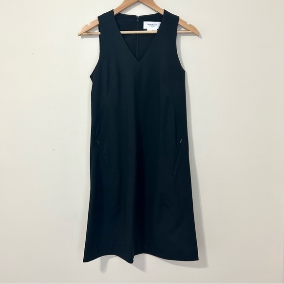 Ministry of Supply Kinetic A-Line Dress in Black sz 0 - Picture 3 of 5